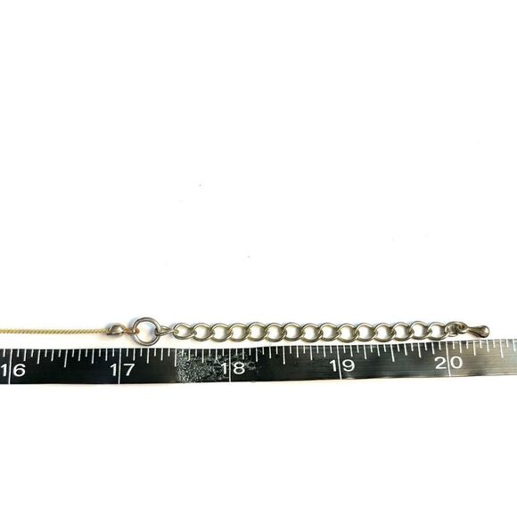 Handmade Teardrop Quartz Necklace Gold Tone Chain Cultured Pearl Rhinestone 20in - Picture 3 of 13